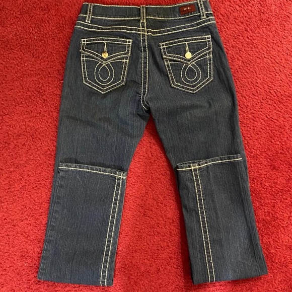 U - 51 Straight Leg Distressed Embroidered Jeans - Size 5/6 - Picture 8 of 8